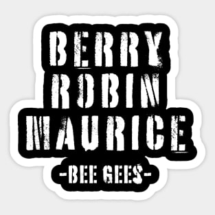 Bee Gees member names Sticker